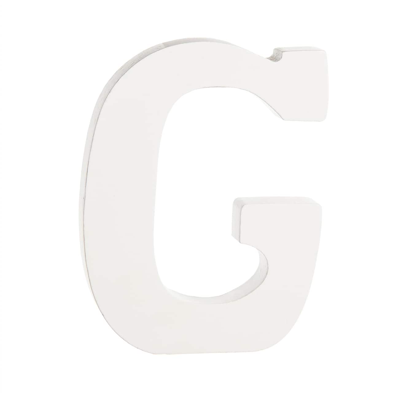12 Pack: 4.75" White Wood Letter by Make Market®